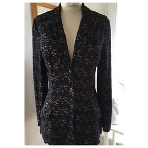 Norma Kamali Stretch Lace Blazer